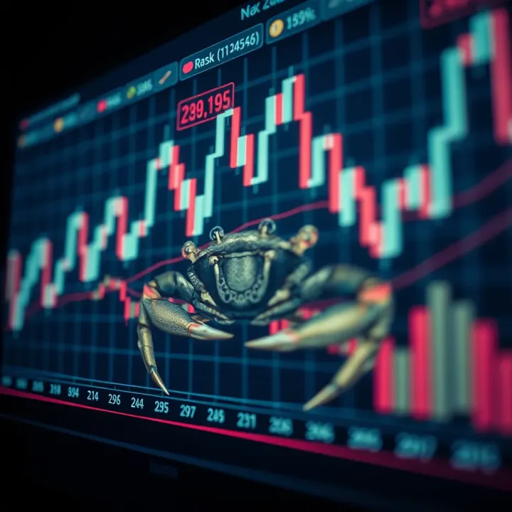 Graph illustrating practical application of the deep crab pattern in Indian financial markets with risk management indicators