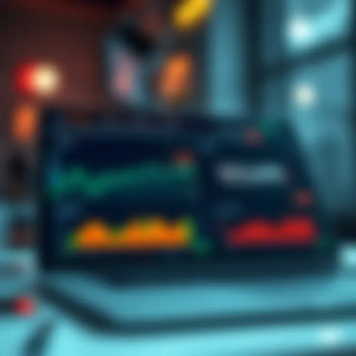 Illustration of secure online trading platform interface with analytics and investment options
