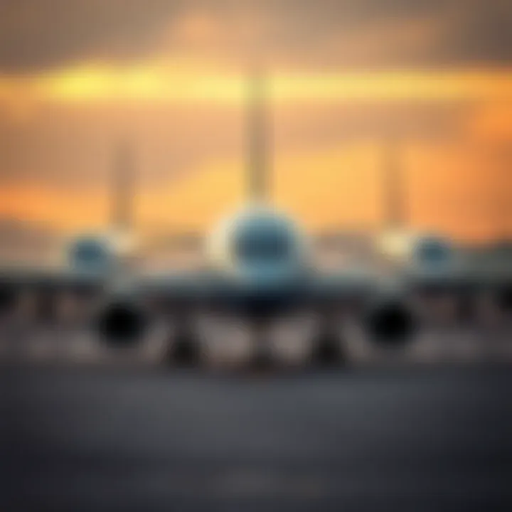 Commercial aircraft from leading aerospace companies competing with Boeing on a runway