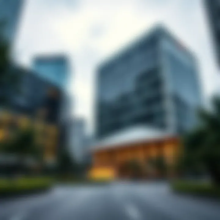 Modern corporate building representing major investments and business ventures