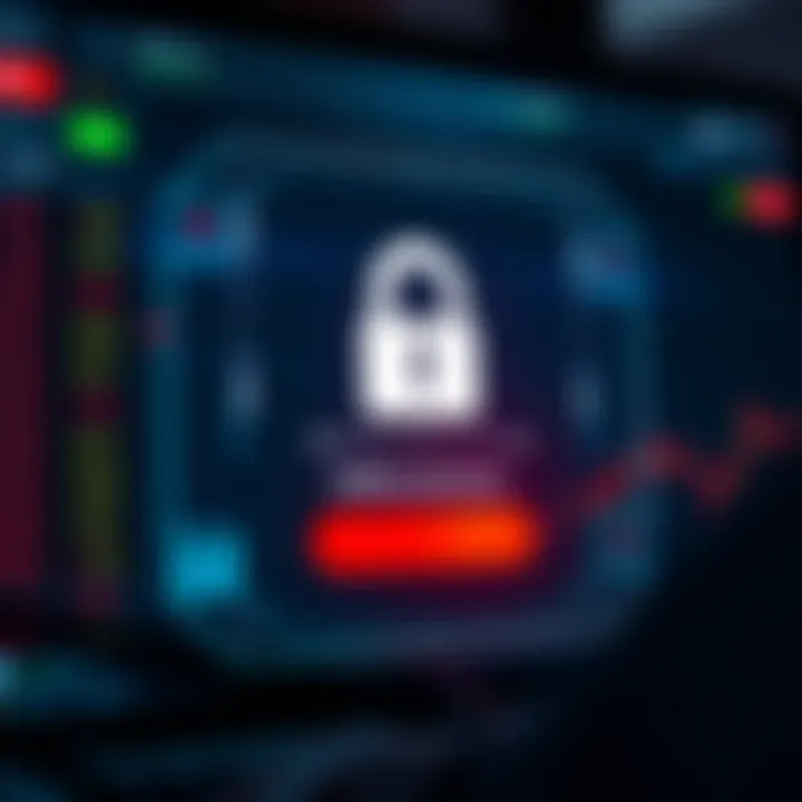 Secure login interface highlighting safety features for online trading
