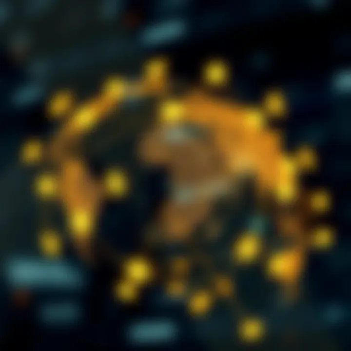 Global currency symbols interconnected representing forex market dynamics