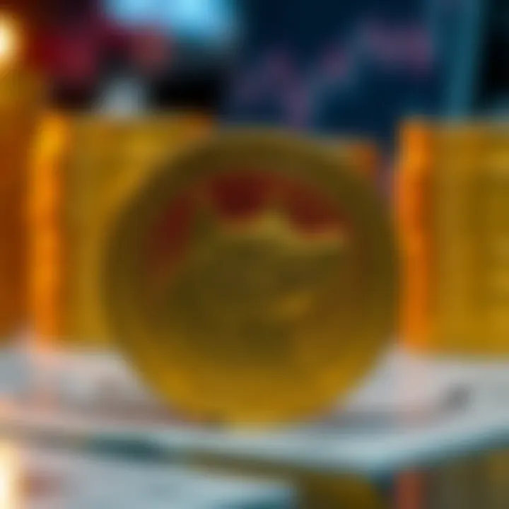 Visual representation of cryptocurrency market factors influencing Dogecoin's future value