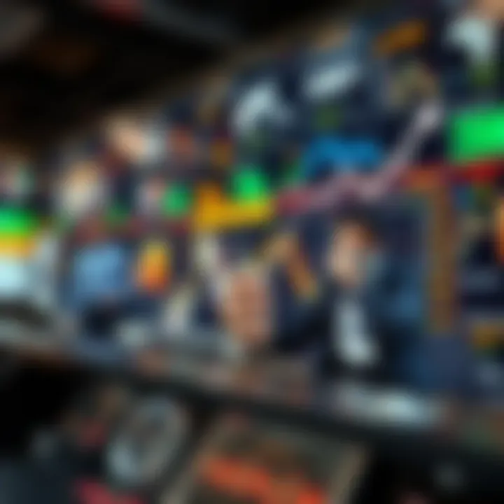 Illustration of economic factors and emerging market sectors influencing corporate stock value over time