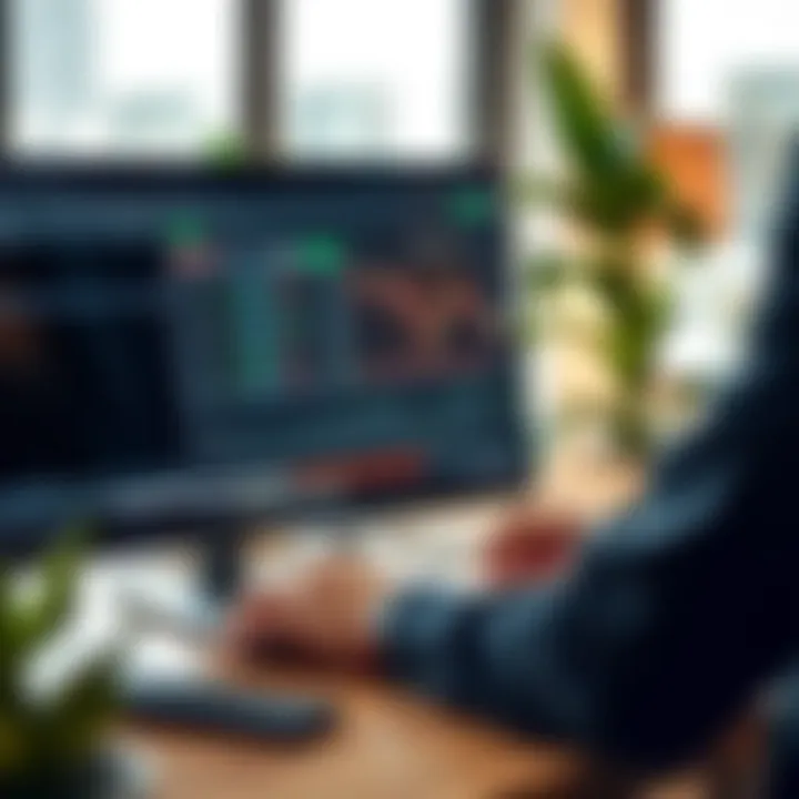 User logging in to Exness trading account on desktop computer