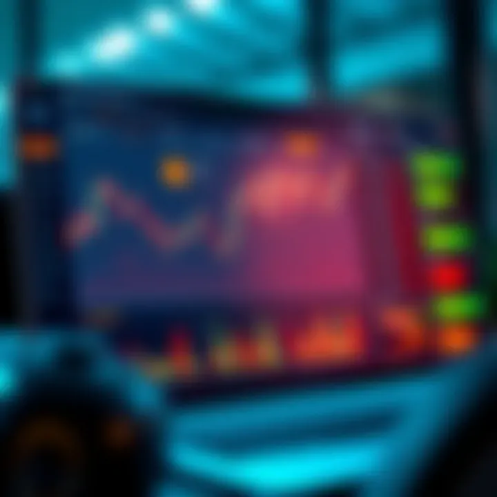 Illustration of a digital financial dashboard showing trading tools and cost analysis