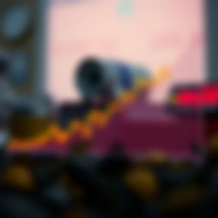 Graph showing stock price trends with upward trajectory representing future growth potential