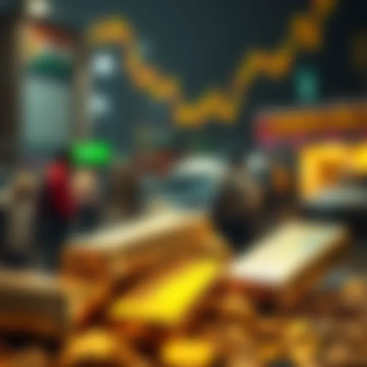 Visual representation of Indian market demand and government policies affecting gold prices