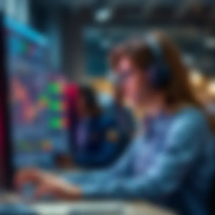 Customer support representative assisting a trader via online chat