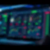 Graphical representation of IQ Option copy trading platform interface with trader profiles and performance charts