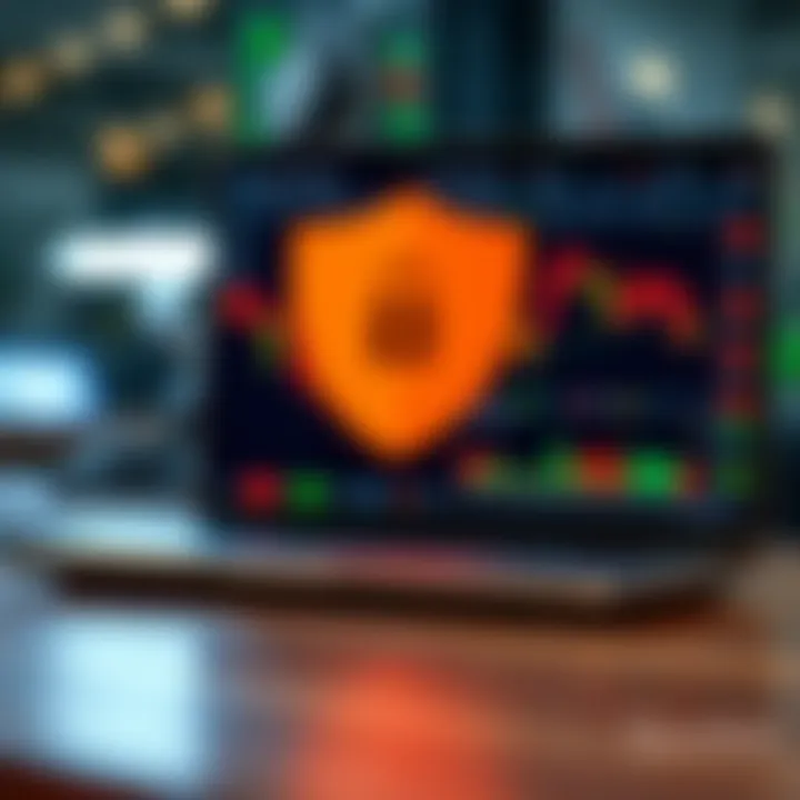 Visual representation of risks and security factors associated with online trading platforms