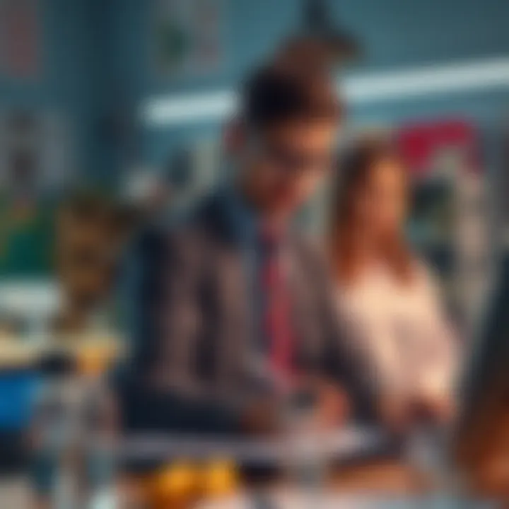 Creative classroom environment showcasing technology integration and science communication methods