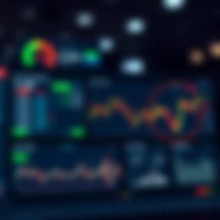 Illustration of digital trading dashboard showing portfolio performance and copy trading options for investors