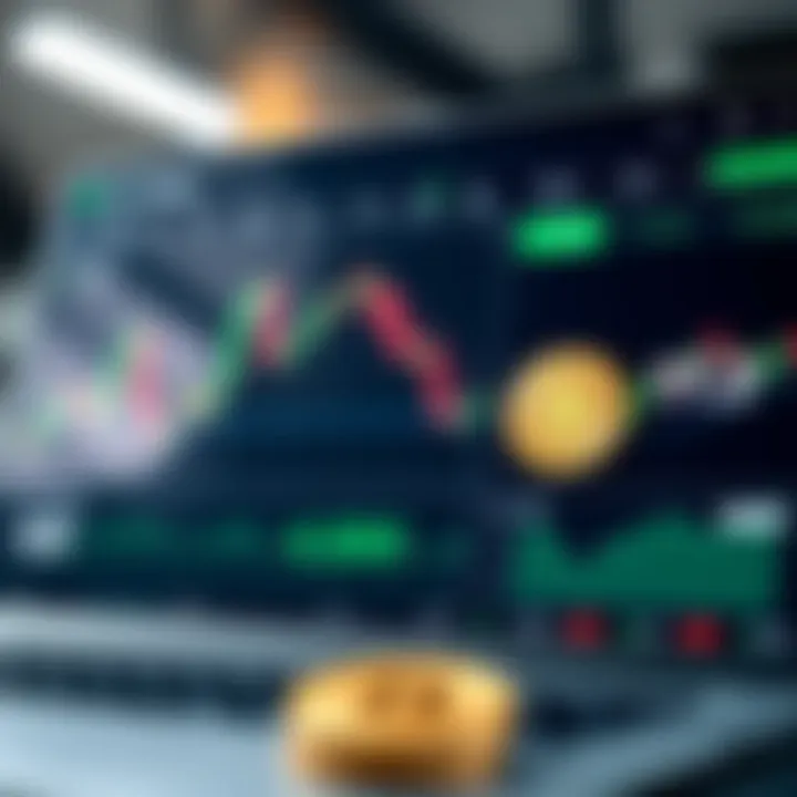 User interface of a demo crypto trading platform showing virtual cryptocurrency portfolio and trading options