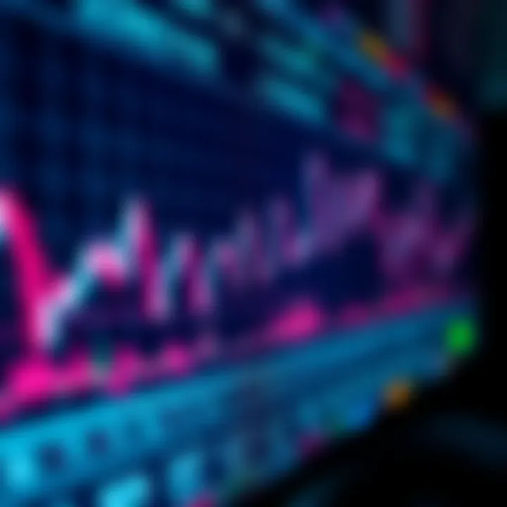 Graph showing currency trading fluctuations on a digital platform