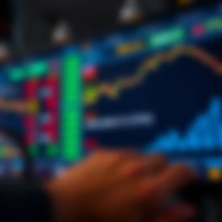 Graphical user interface of a forex trading app demo showing currency pairs and fluctuating exchange rates