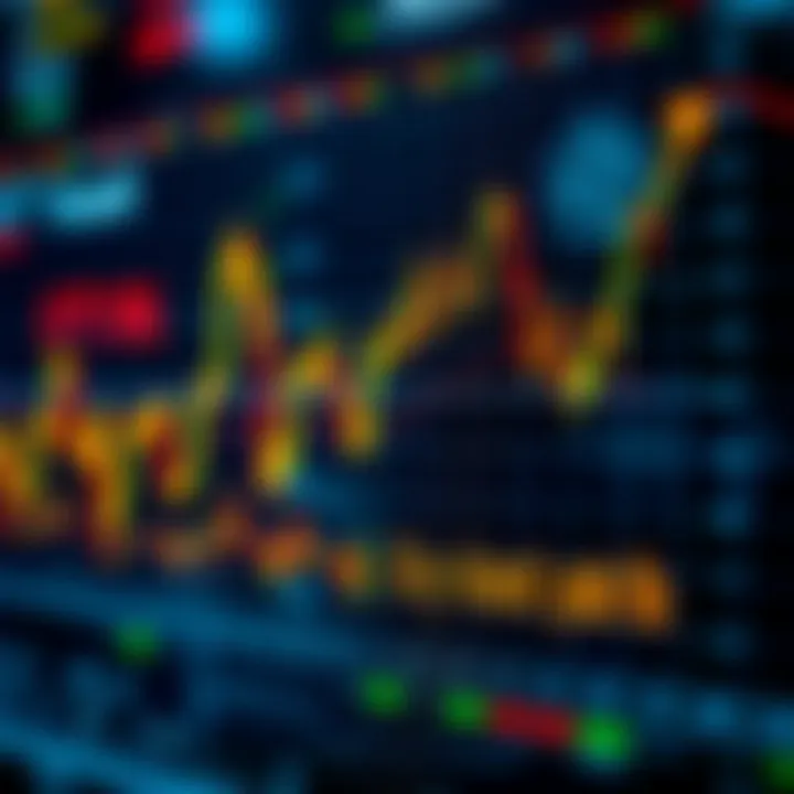 Graph showing automated forex trading strategies with currency symbols and digital interface
