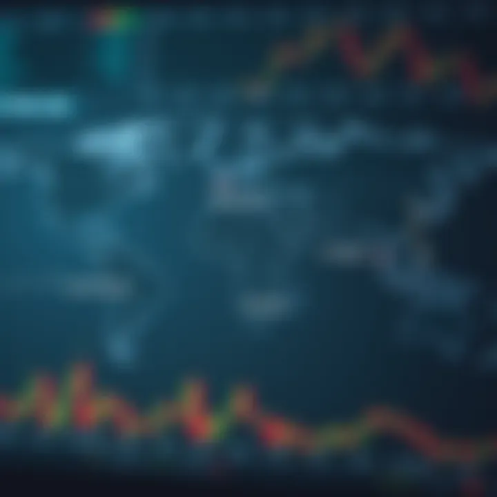 World map highlighting major forex trading centers and their active trading times
