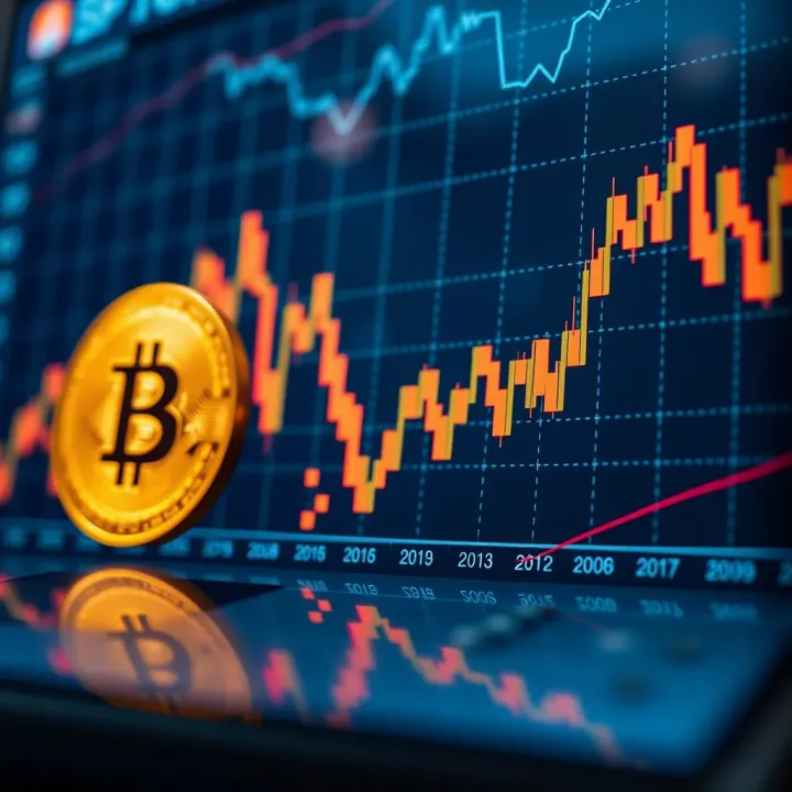 Chart depicting market trends and expert predictions for Bitcoin price movement