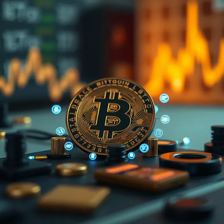 Illustration of key factors influencing BTTC crypto value with technology and market icons