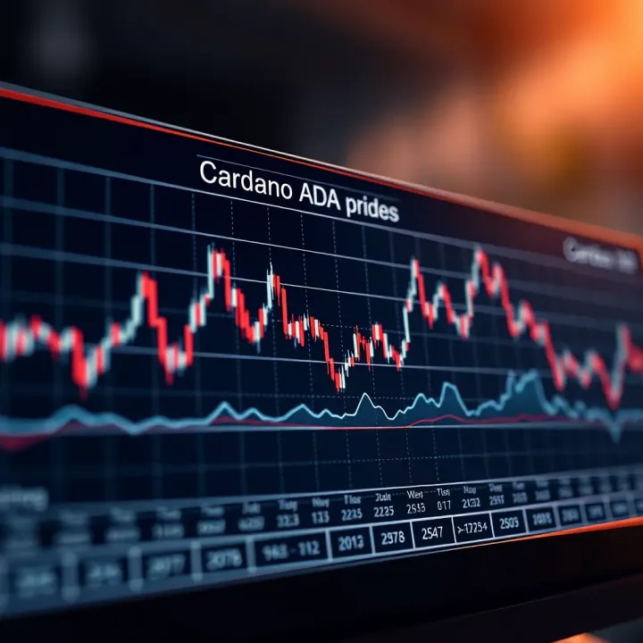 Graph illustrating Cardano ADA price fluctuations and market trends over time