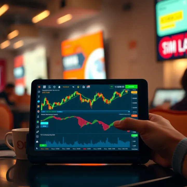 Tablet connected to wireless network showcasing seamless trading application interface
