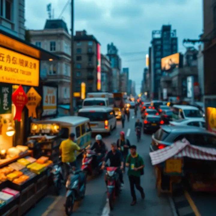 Conceptual representation of economic growth and market adaptation in cities