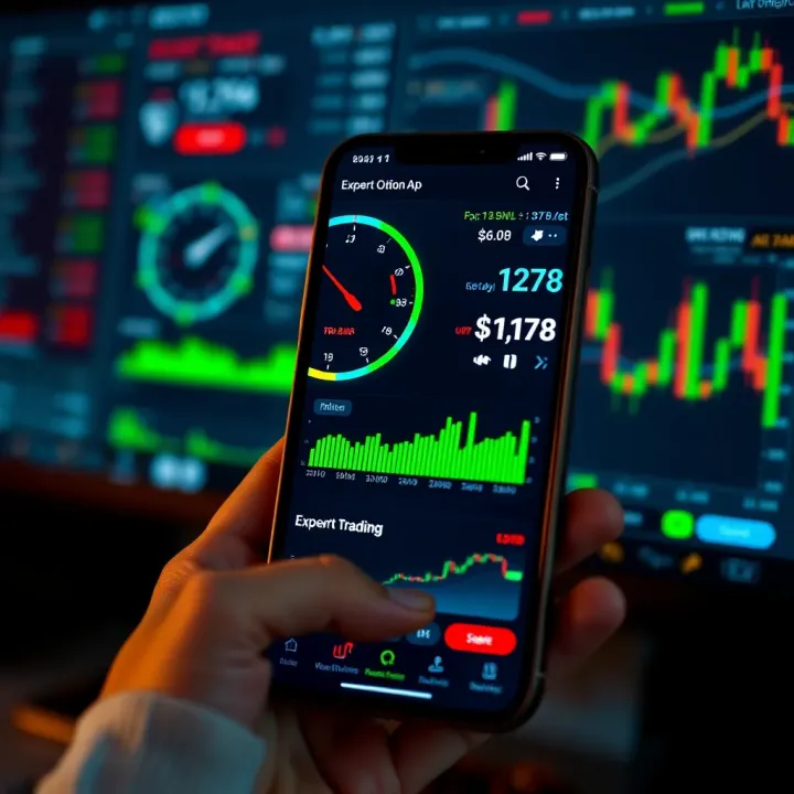 User friendly mobile interface displaying various financial trading options on Expert Option app