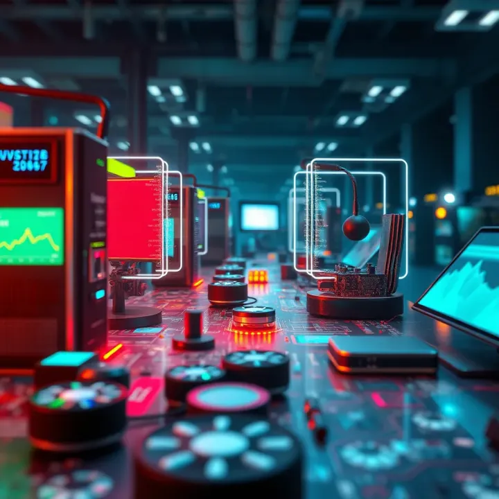 Visual representation of digital technology impact and government initiatives in Indian electronics sector