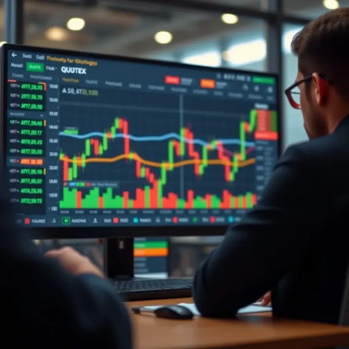 Graphical representation of trading strategies on a financial platform interface