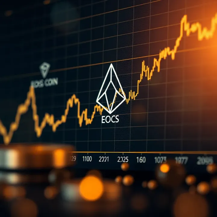Graph illustrating the historical price fluctuations of EOS coin over time