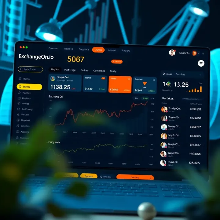 ExchangeOn.io Cryptocurrency Dashboard Overview Overview of ExchangeOn.io dashboard displaying cryptocurrency portfolio and account management tools