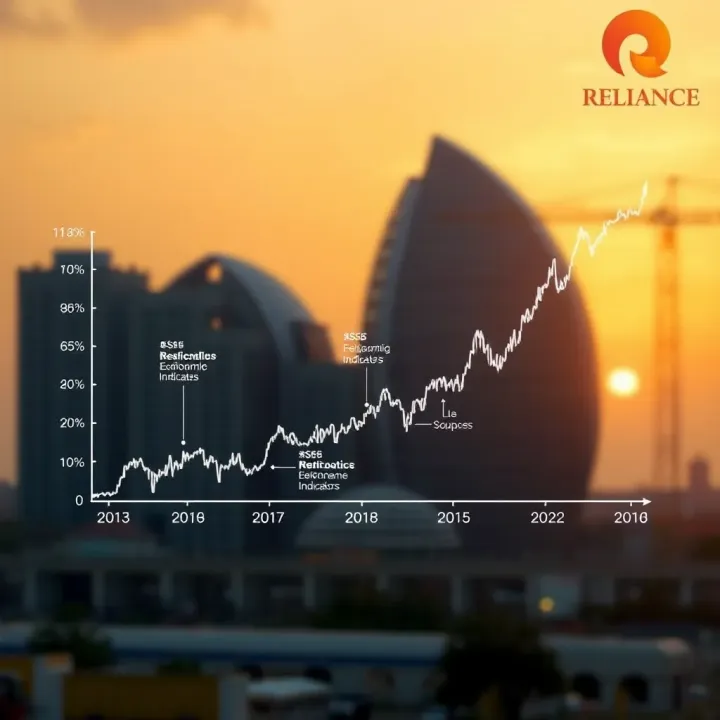Illustration of interconnected factors influencing stock performance including economic indicators and company fundamentals