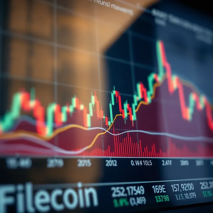 Graph showing market trends and price fluctuations of Filecoin cryptocurrency