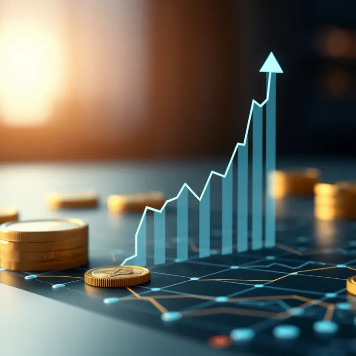 Graph illustrating forecasted growth and future outlook for Cardano cryptocurrency value