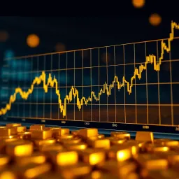 Graph displaying gold price trends influenced by global economic factors