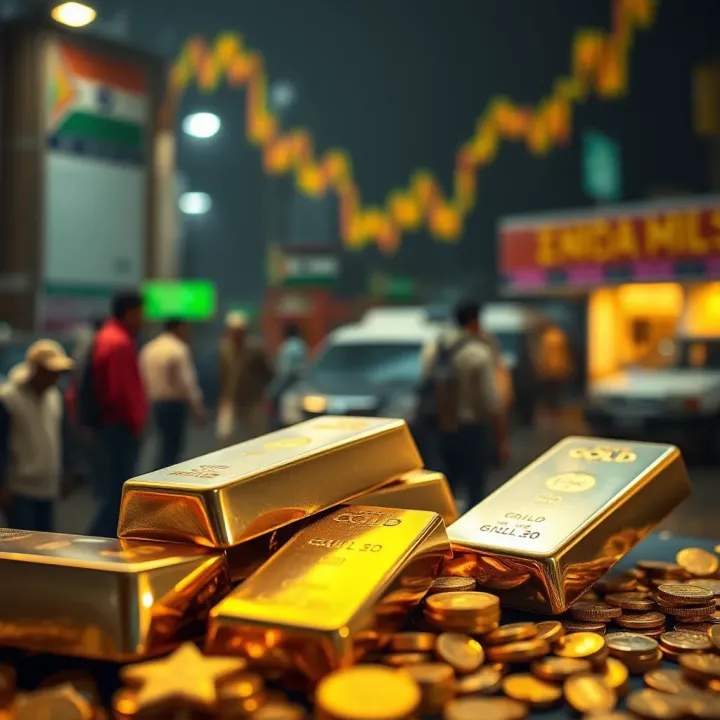Visual representation of Indian market demand and government policies affecting gold prices