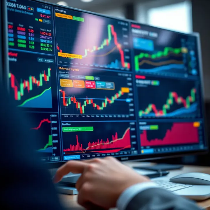 User interface of Quotex IO trading platform showing various charting tools and real-time market data