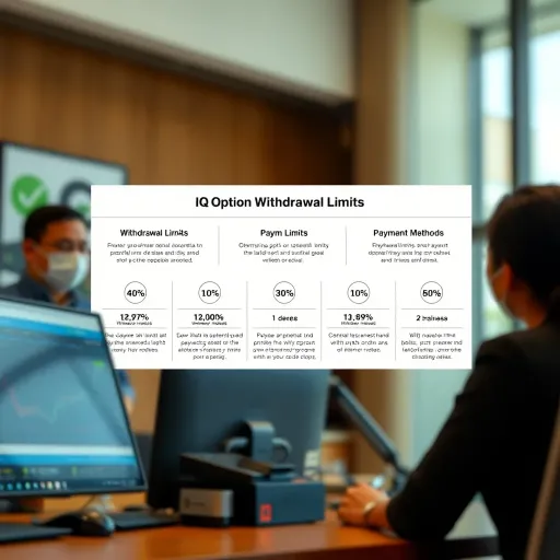 Diagram illustrating withdrawal limits and payment methods on IQ Option platform