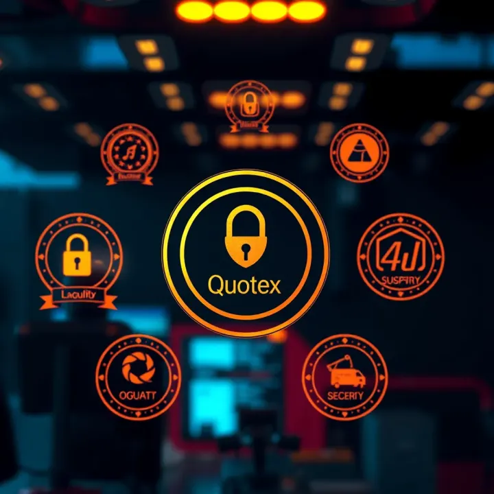 Visual representation of security features and regulatory badges indicating platform safety