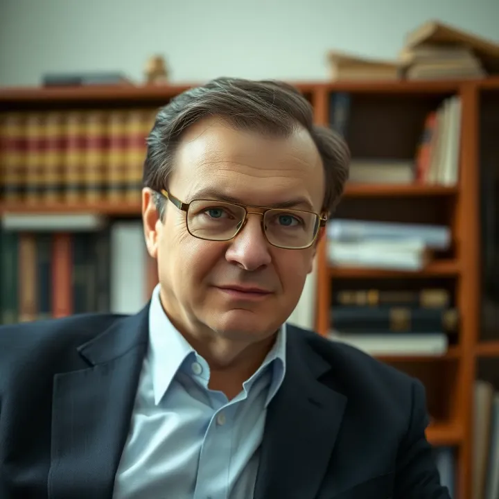 Portrait of James A. Hyerczyk in a professional setting with academic books in the background