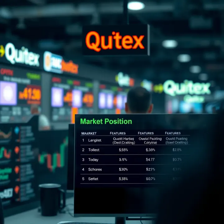 Comparison chart illustrating market positions and features of various online trading platforms