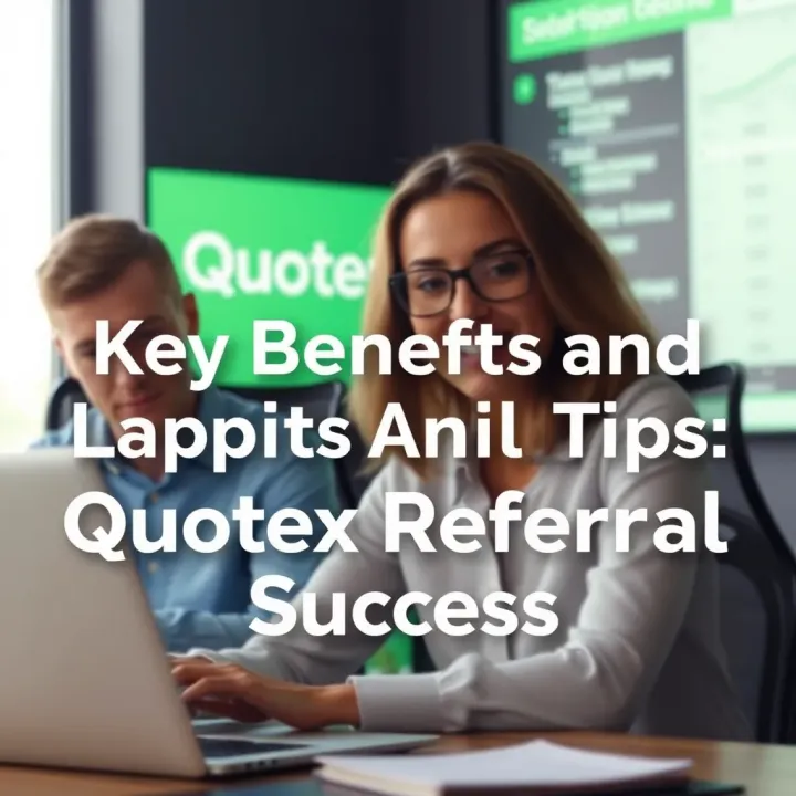 Visual representation of key benefits and tips for maximizing earnings through Quotex referrals