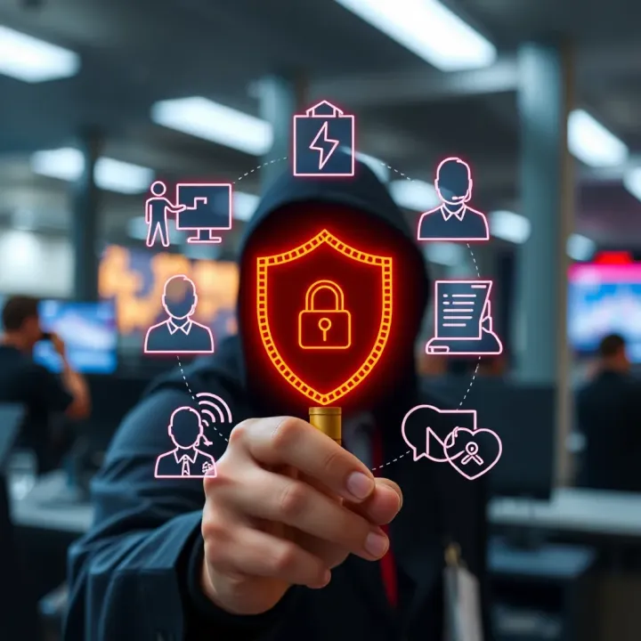 Security features and customer support icons emphasizing platform safety and user assistance