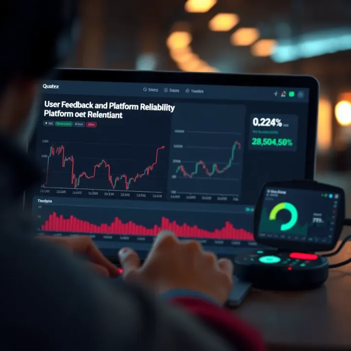 Graph showing user feedback trends and platform reliability metrics