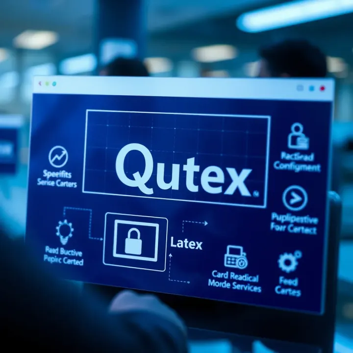 Visual representation highlighting benefits and security aspects of Qutex.com