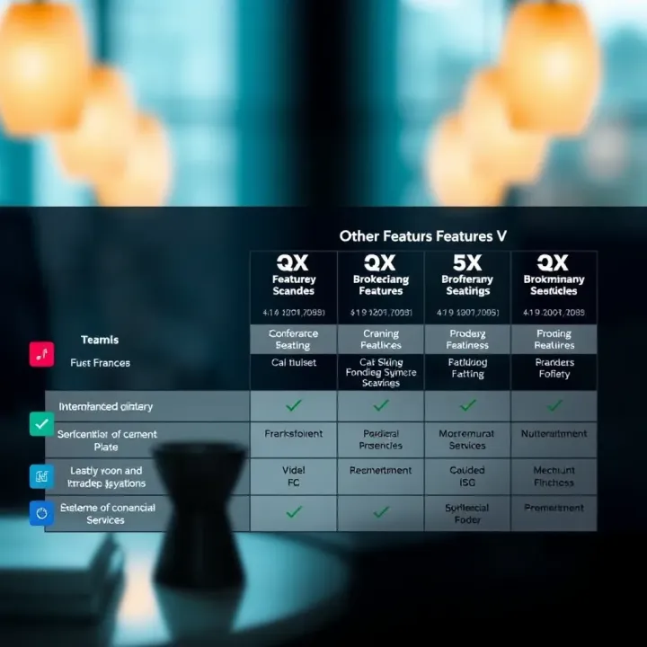 QX Broker Features Compared to Other Brokers Comparison chart highlighting features and benefits of QX Broker versus other brokerage services