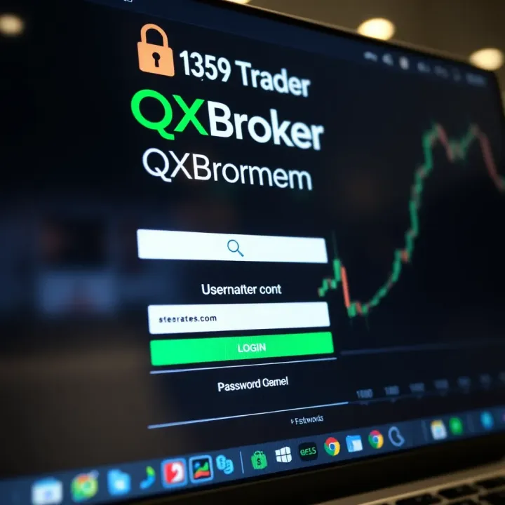 Secure login interface of an online trading platform with username and password fields