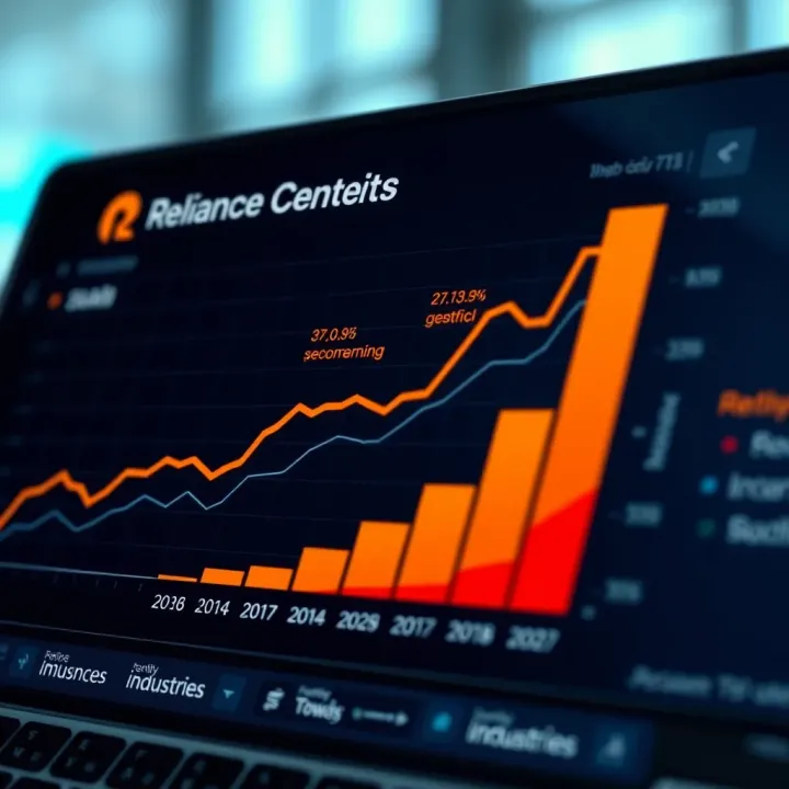 Chart depicting growth trends of Reliance Industries across key business segments