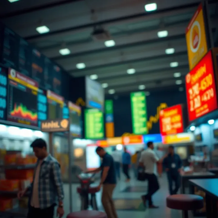 Visualization of market factors and business dynamics influencing Reliance Industries' stock performance